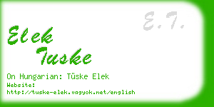 elek tuske business card